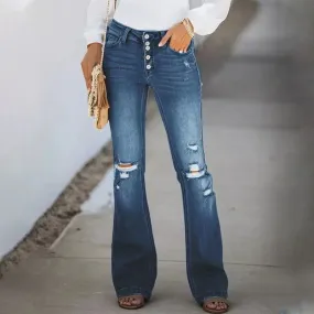 5-Breasted Ripped Jeans