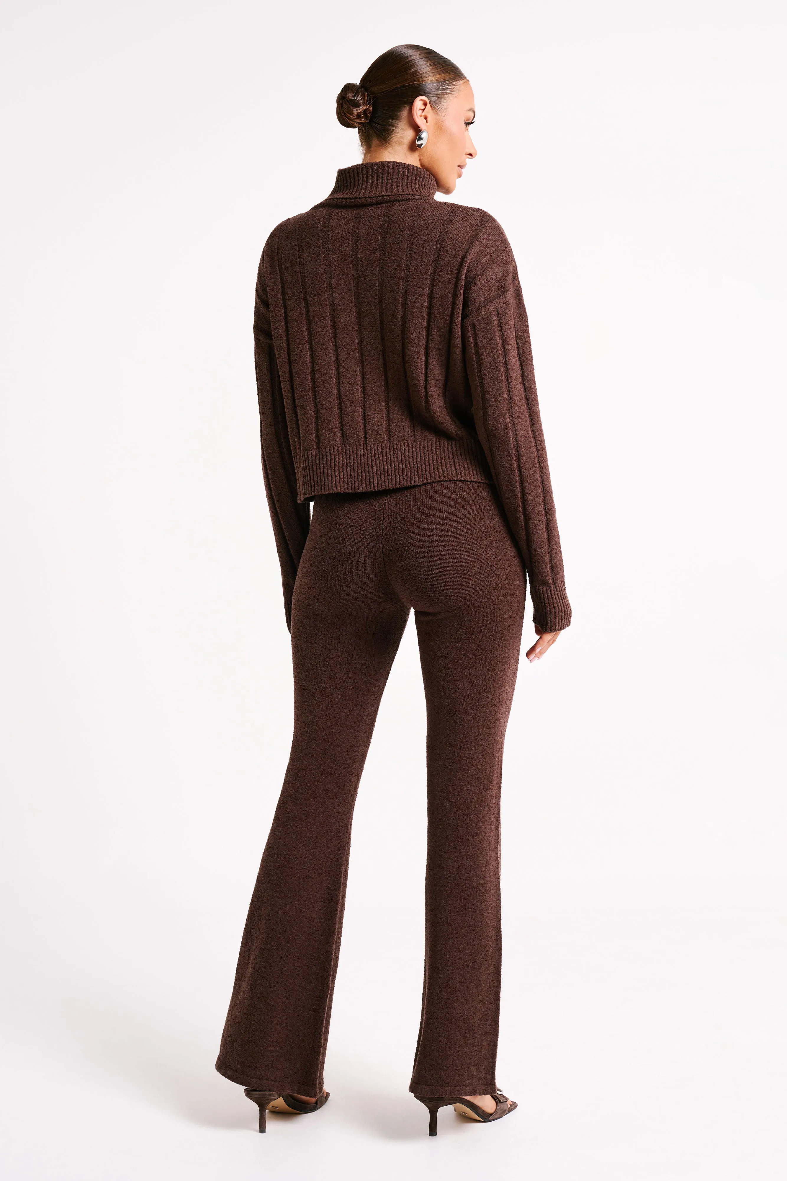 Angelina Knit Pants - Chocolate