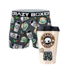 CRAZYBOXER Premium Coffee Men's Boxer Briefs (Creative Packaging)