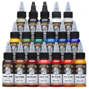 Eternal Ink Vintage Tattoo Ink 18 Bottle Set (18 x 1oz)