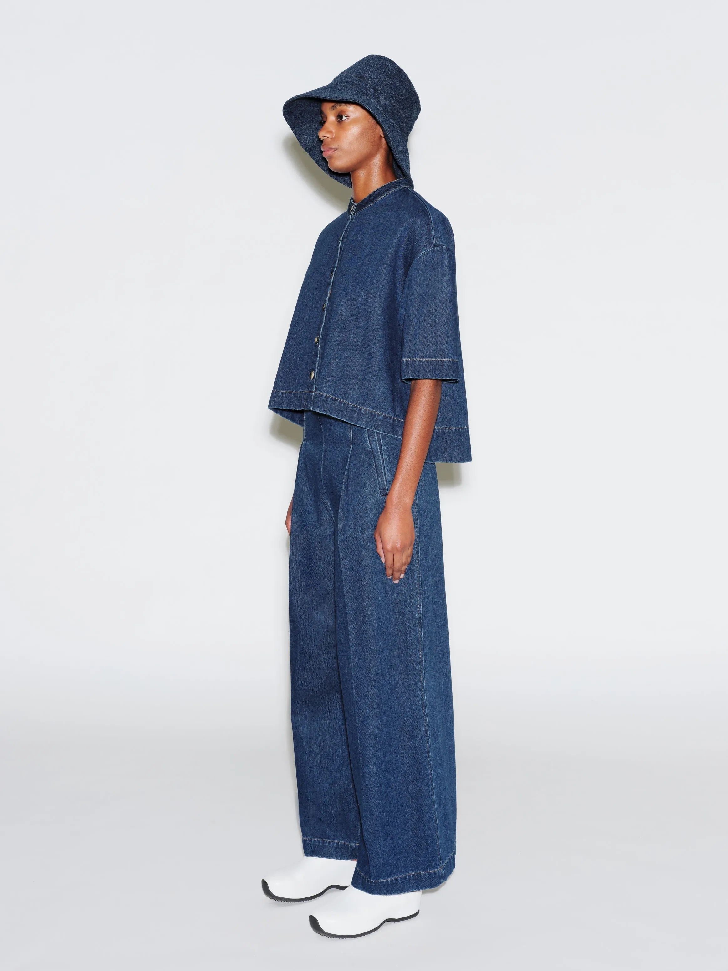 HIGH RISE WIDE LEG PANT - DENIM