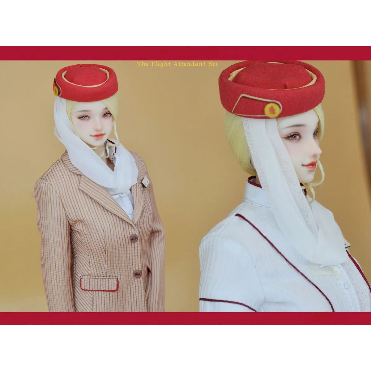 HiPlay CUKE TOYS, Q Flight Attendant Outfit Set, Figure Doll Clothes