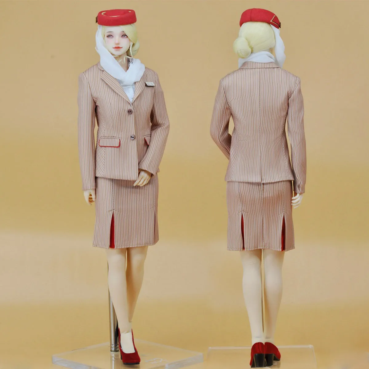 HiPlay CUKE TOYS, Q Flight Attendant Outfit Set, Figure Doll Clothes