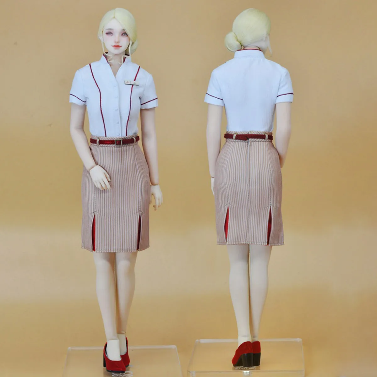 HiPlay CUKE TOYS, Q Flight Attendant Outfit Set, Figure Doll Clothes