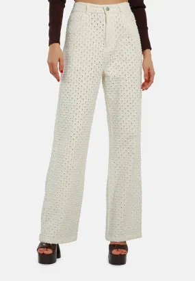 Textured High Waist Pants